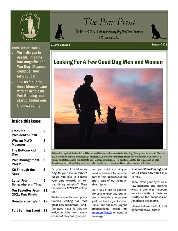 the paw print newsletter - january 2022