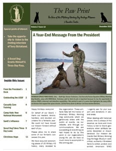 the paw print newsletter - December 2022