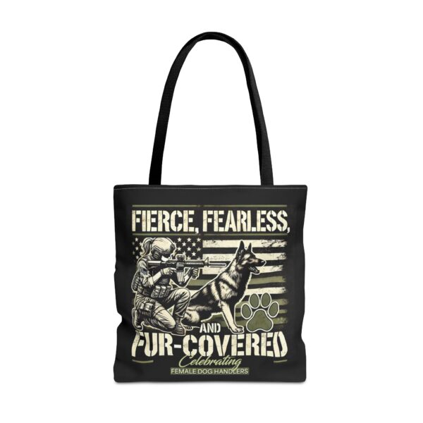 Fierce, Fearless, and Fur-Covered Tote Bag - Image 4