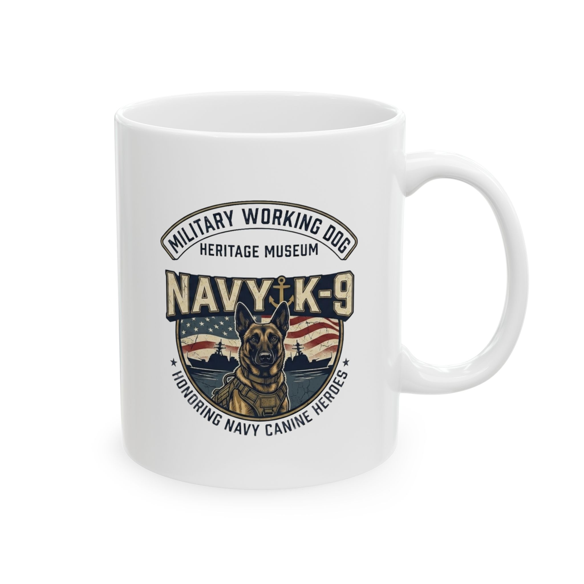 Honoring Navy K9 Handlers - Ceramic Mug, (11oz, 15oz)