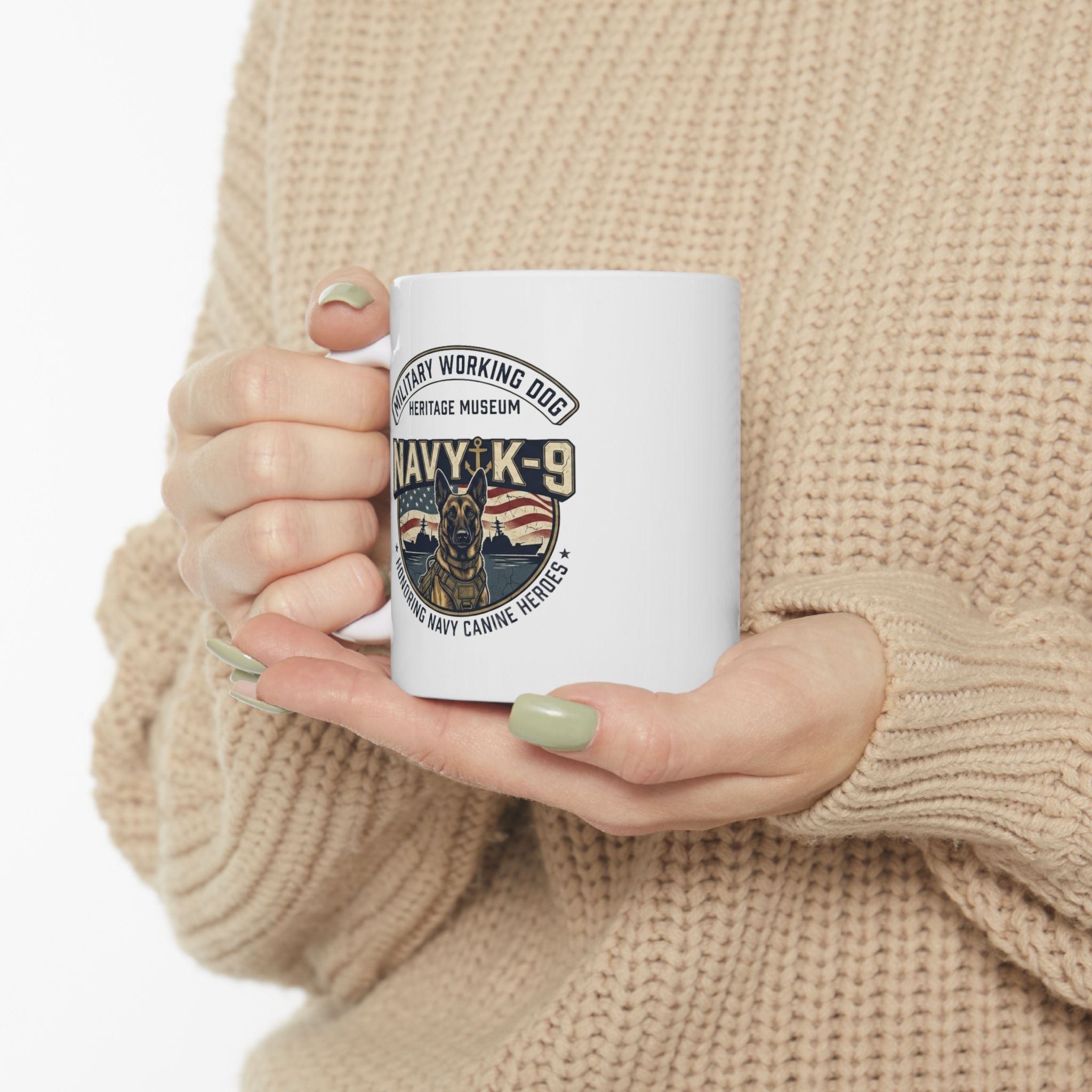 Honoring Navy K9 Handlers - Ceramic Mug, (11oz, 15oz) - Image 3